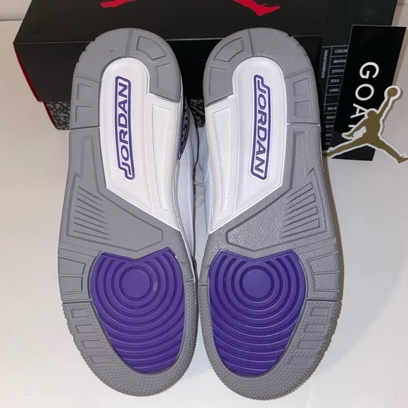 Air Jordan 3 “Dark Iris” (gs) 5.5y - Picture 4 of 6